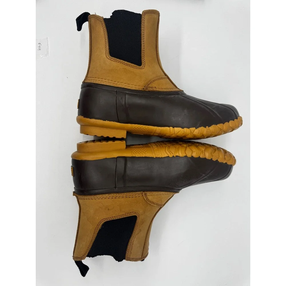 Cabela's Thinsulate Duck Boots Mens 8D Brown Leather Rubber Steel Shank 8936089